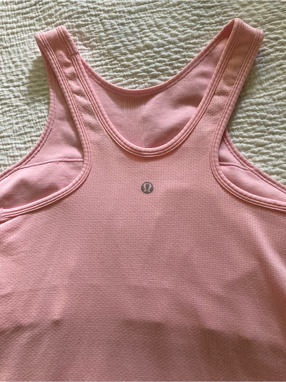 Cute Lululemon Seamlessly Covered Tank in Pretty Candy Pink - Picture 10 of 13